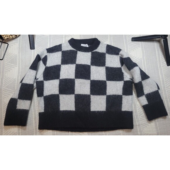 & Other Stories Stockholm Atelier Checkerboard Wool-Blend Sweater (Size Small) - Picture 2 of 10